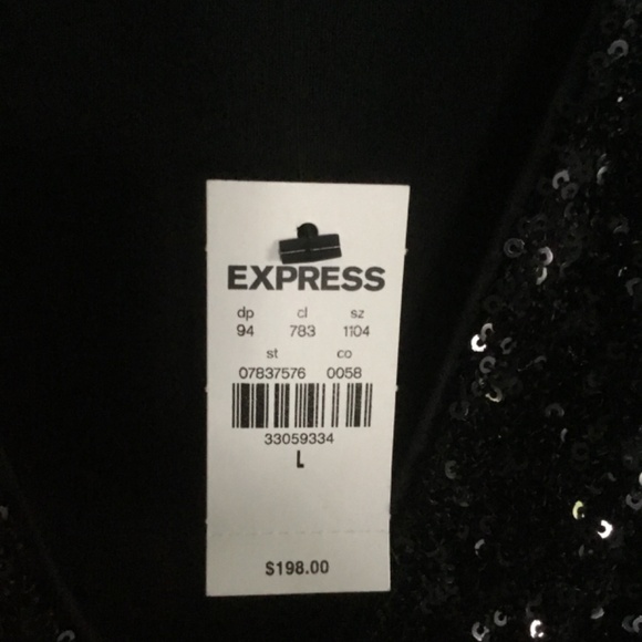 Express Ruched Black Sequin Maxi Gown NWT - Picture 15 of 15